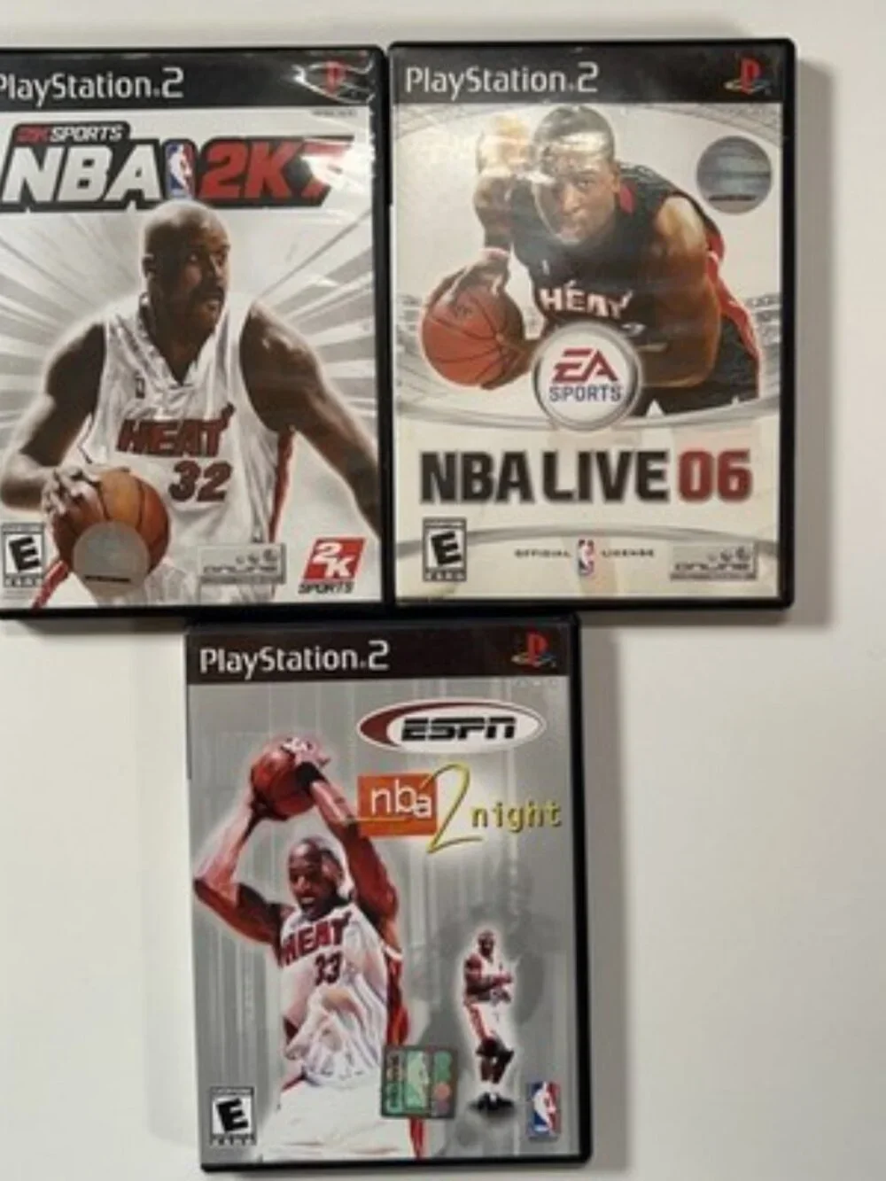 NBA PS2 Game Lot: NBA Live 06, NBA 2K7, ESPN NBA 2Night - PlayStation 2 CIB